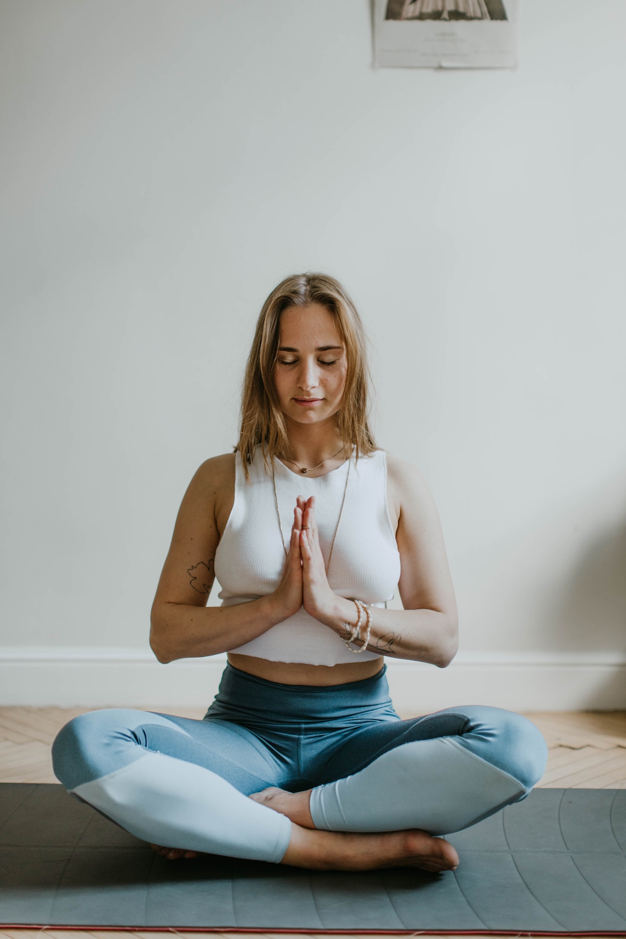 A person taking a calm, mindful moment